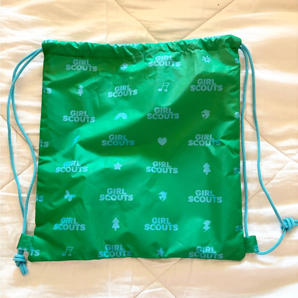Girl Scouts Green Drawstring Bag